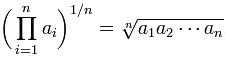 Geometric Mean Formula